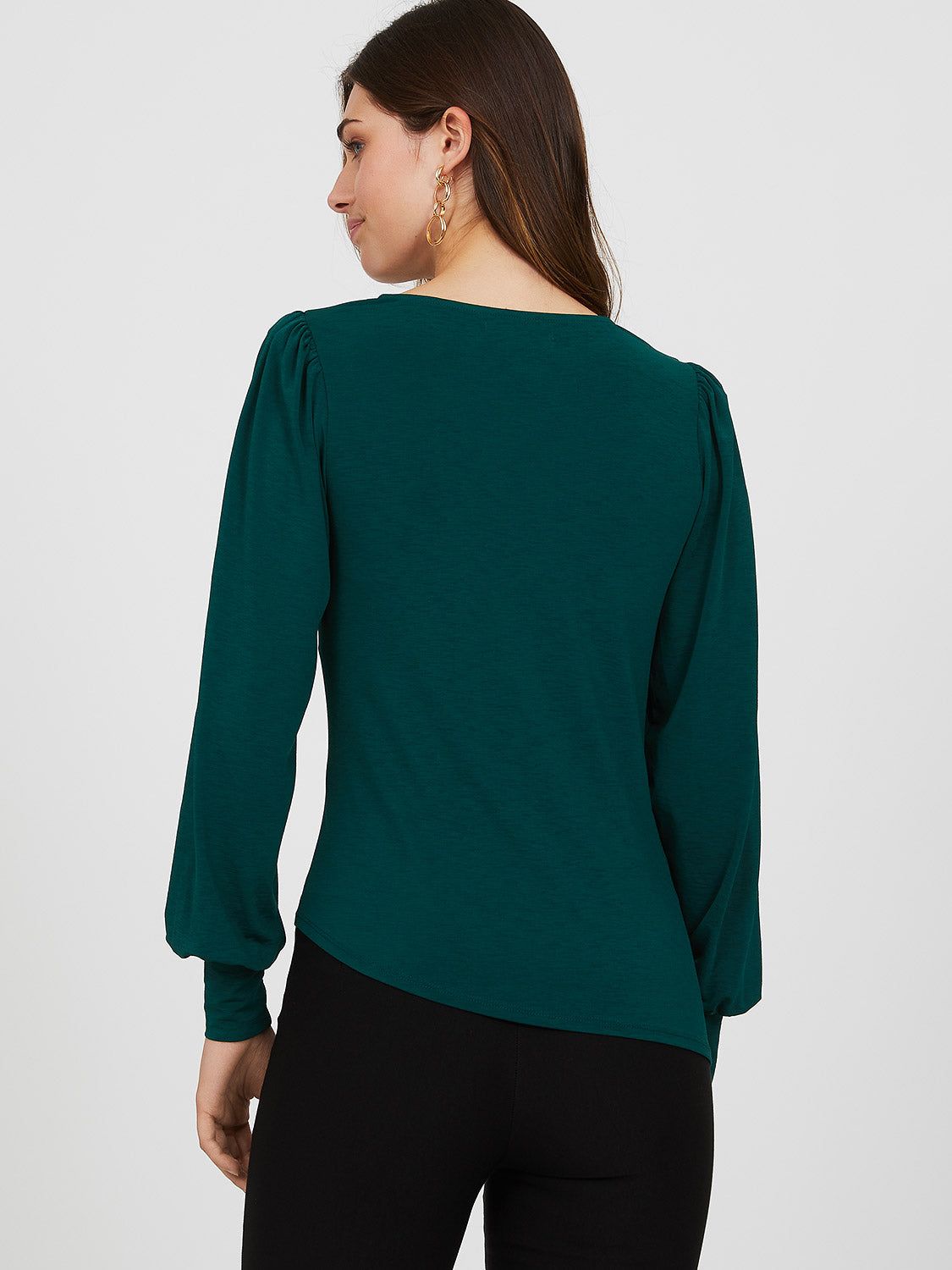 Ruched Hem Puff Sleeve Top sold by Suzy Shier product image thumbnail 4