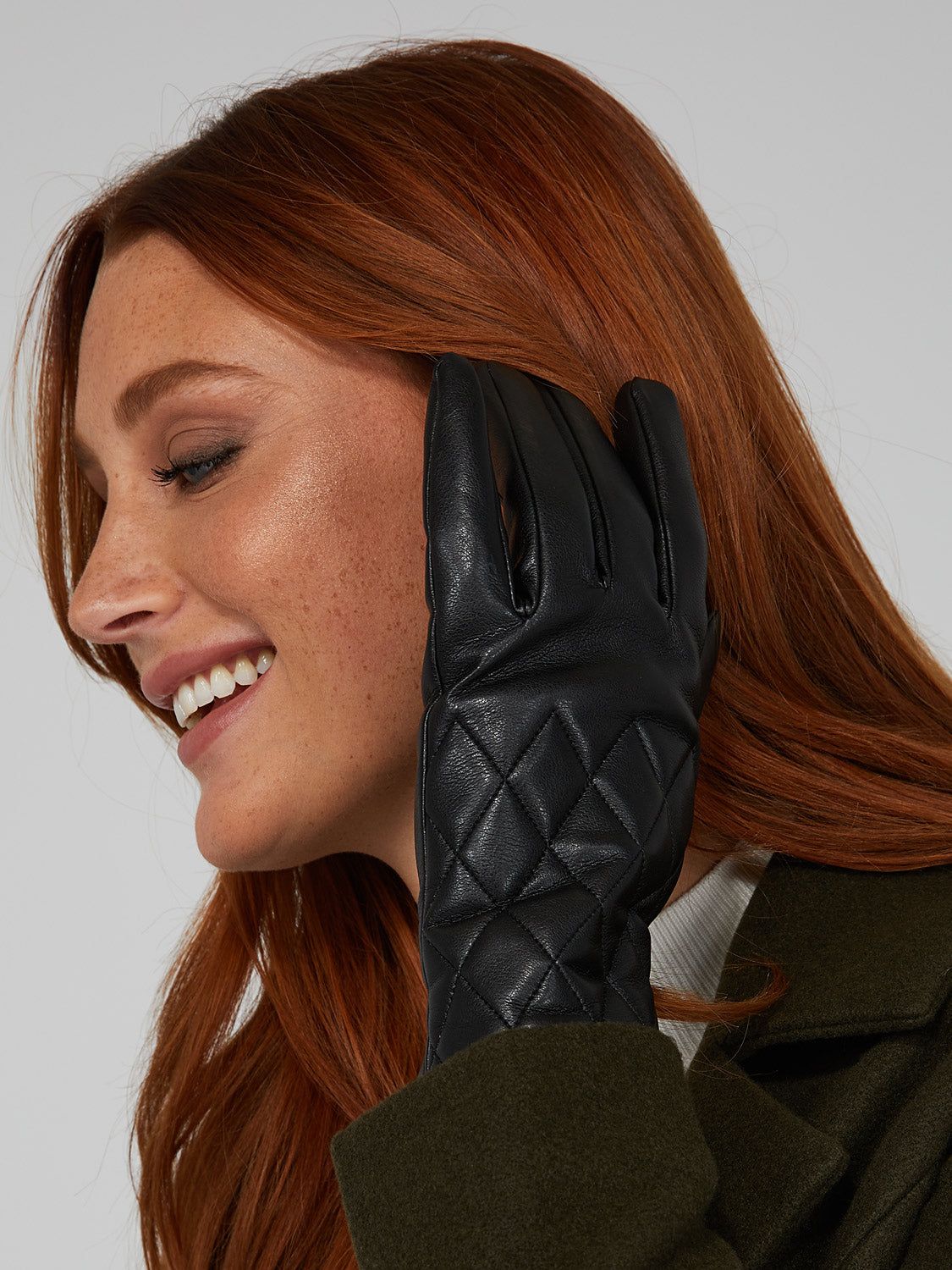 Quilted Faux Leather Gloves sold by Suzy Shier product image thumbnail 2