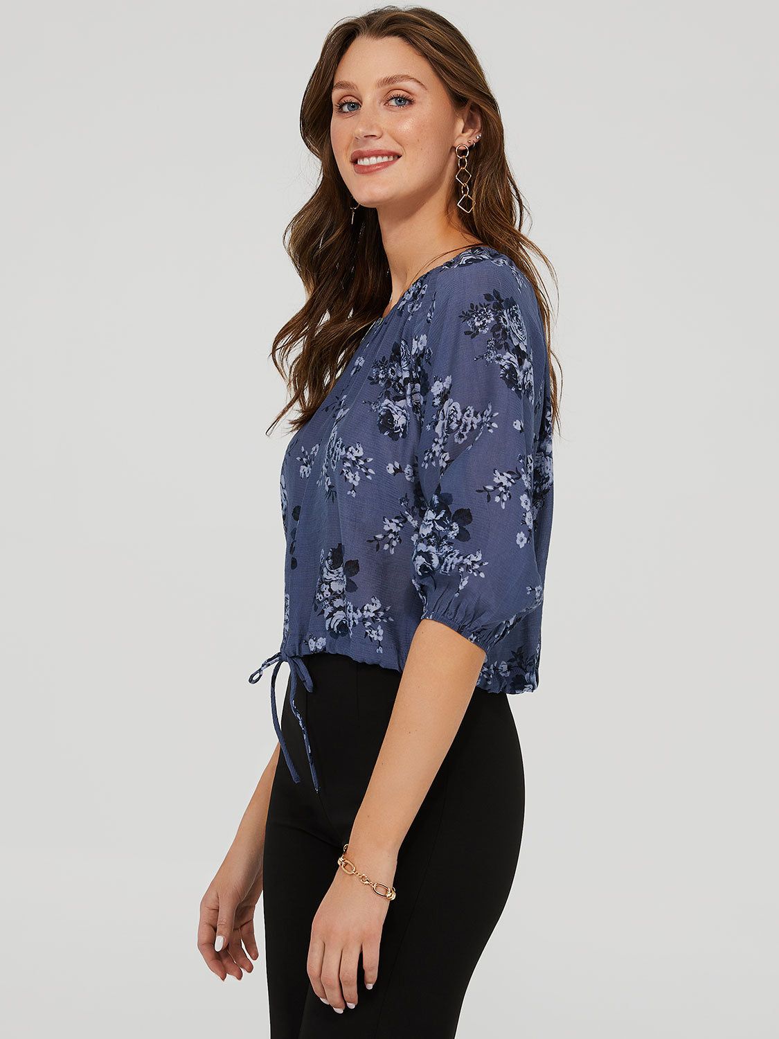Printed ¾ Raglan Sleeve Blouse sold by Suzy Shier product image thumbnail 2