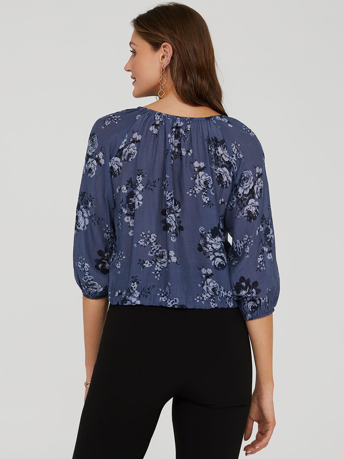 Printed ¾ Raglan Sleeve Blouse sold by Suzy Shier product image thumbnail 4
