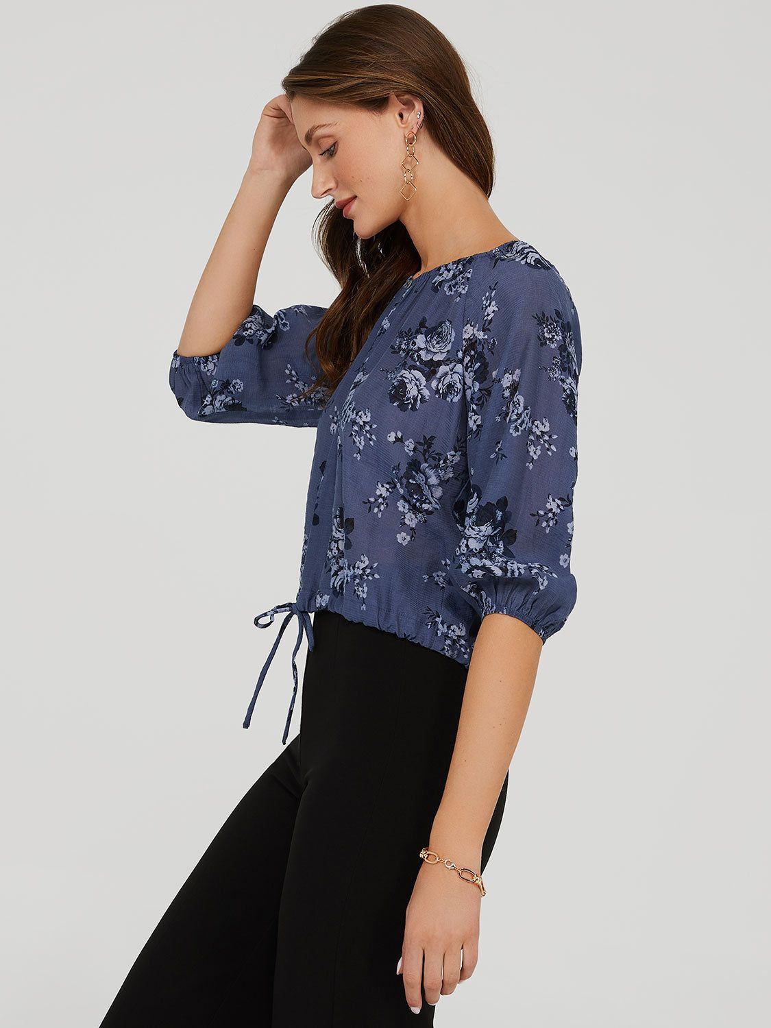 Printed ¾ Raglan Sleeve Blouse sold by Suzy Shier product image thumbnail 3