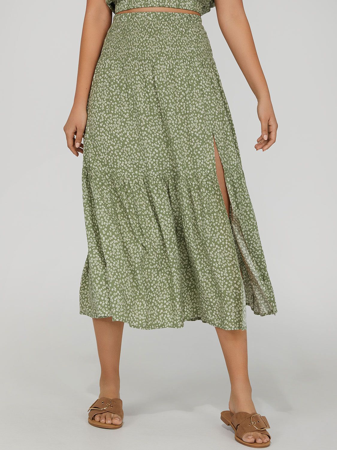 Tiered Maxi Skirt sold by Suzy Shier product image thumbnail 3