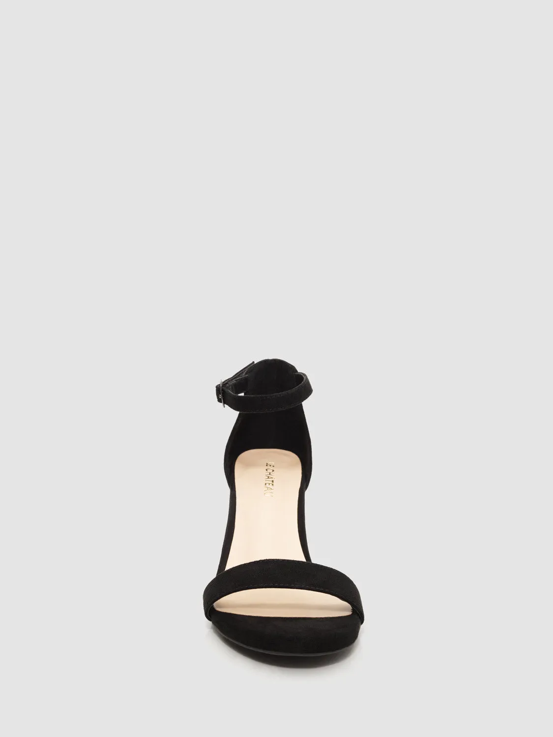 Round Toe Faux Leather Mid Block Heel Sandal sold by Suzy Shier product image thumbnail 3