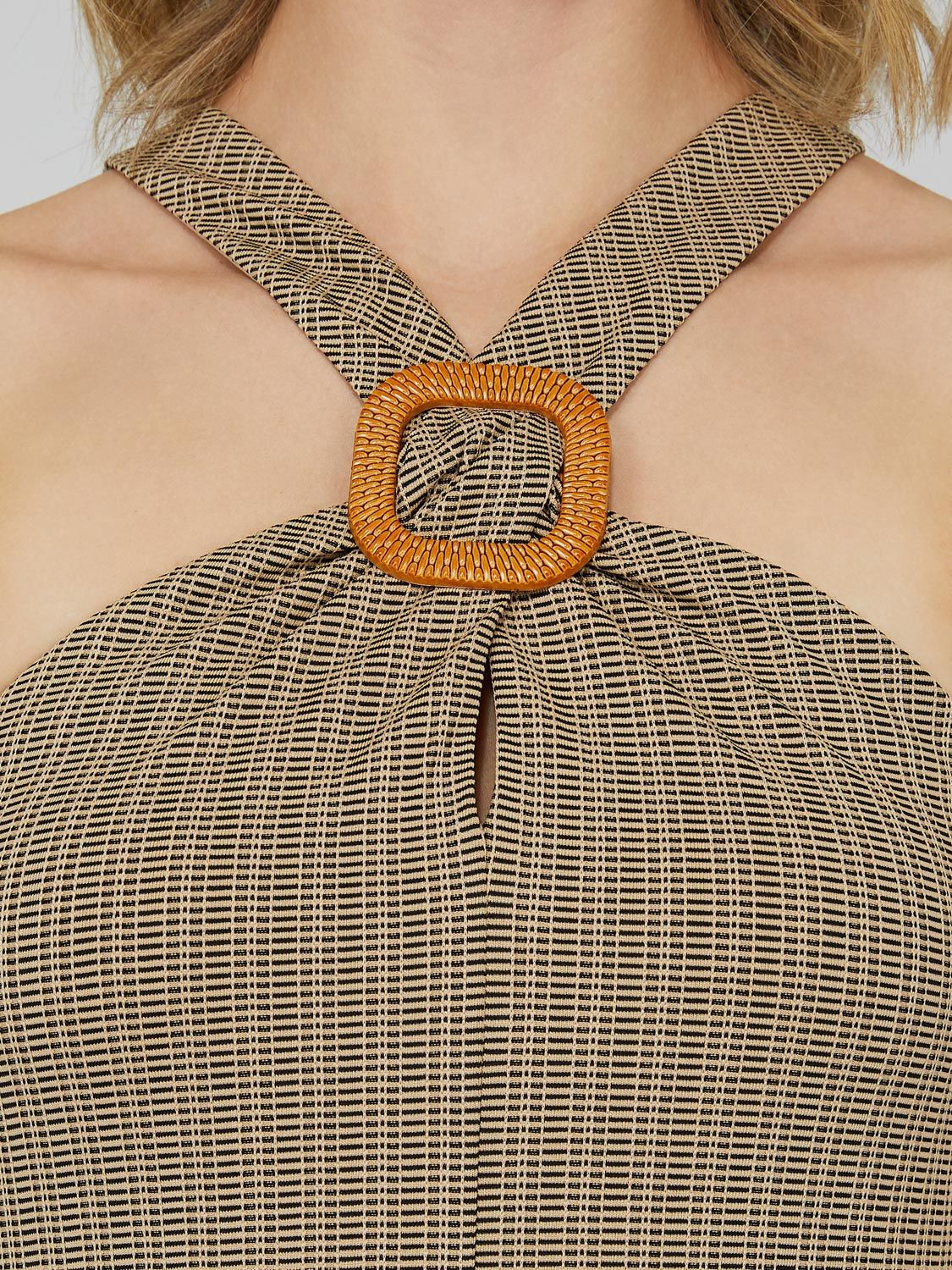 Halter Top With Wooden Buckle Detail sold by Suzy Shier product image thumbnail 7