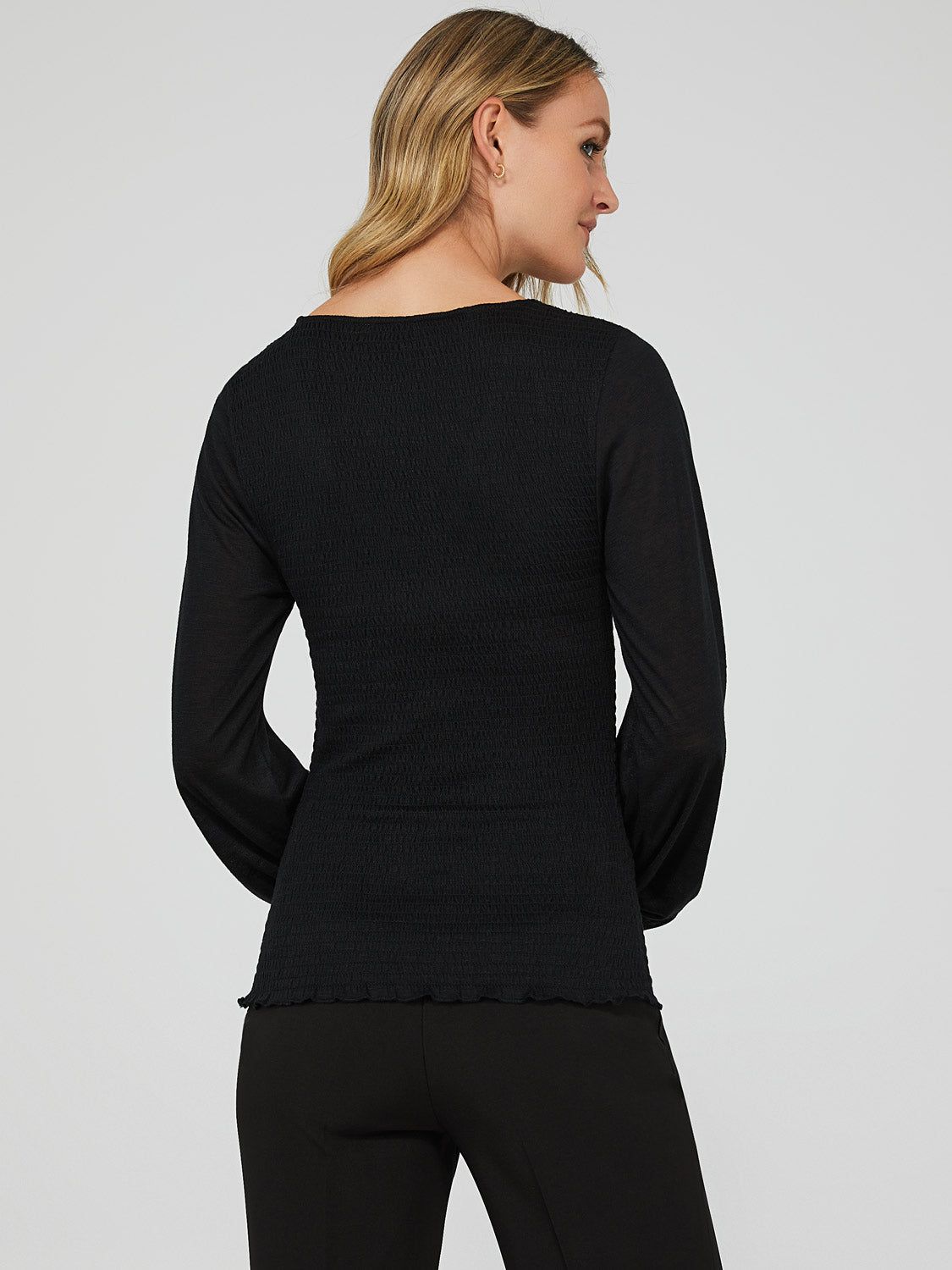 Smocked V-Neck Top sold by Suzy Shier product image thumbnail 5