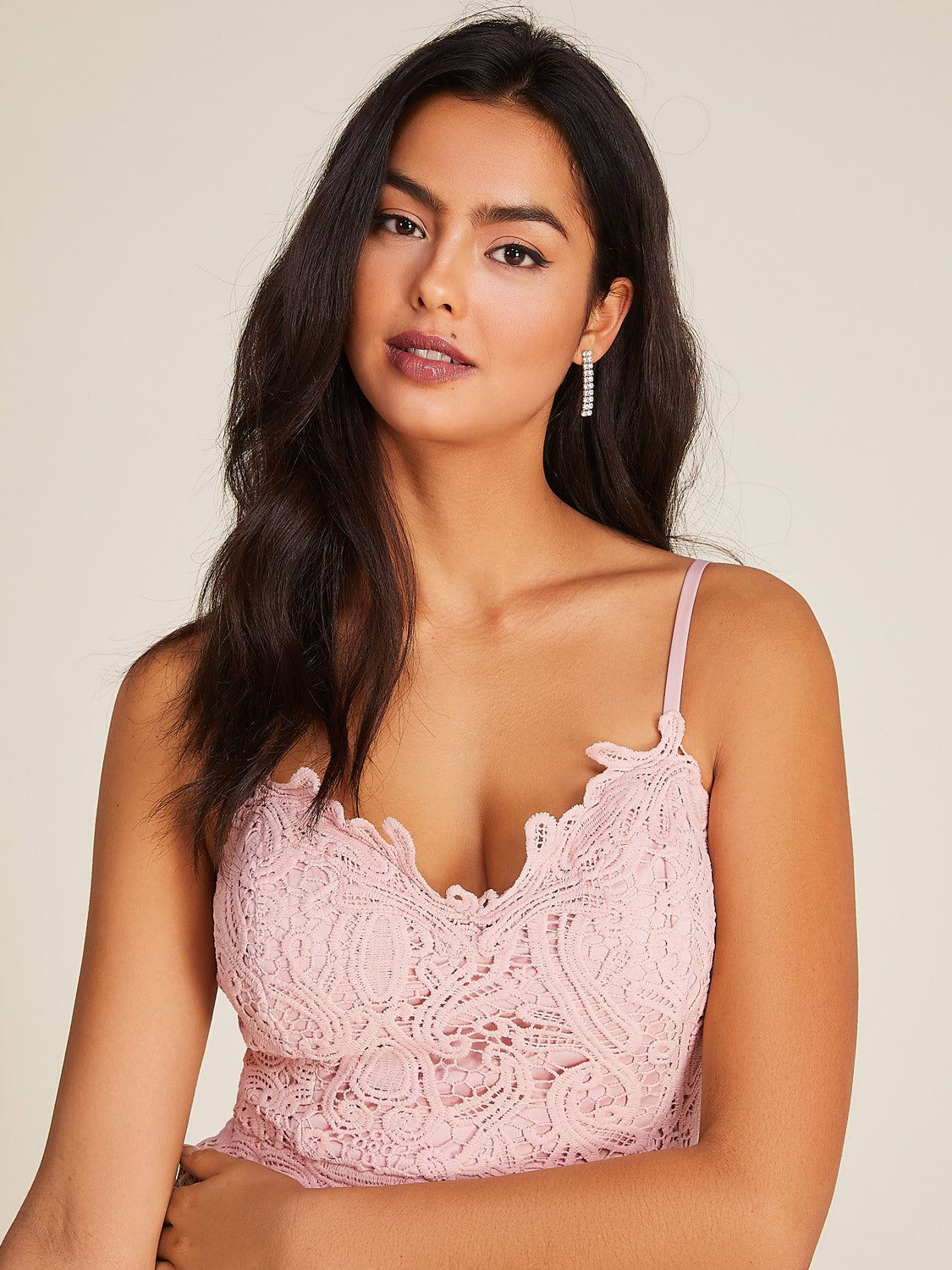 Allover Lace Knee Length Dress With Ruffle Hem sold by Suzy Shier product image thumbnail 4