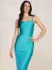 Cowl Neck Textured Satin Midi Dress sold by Suzy Shier