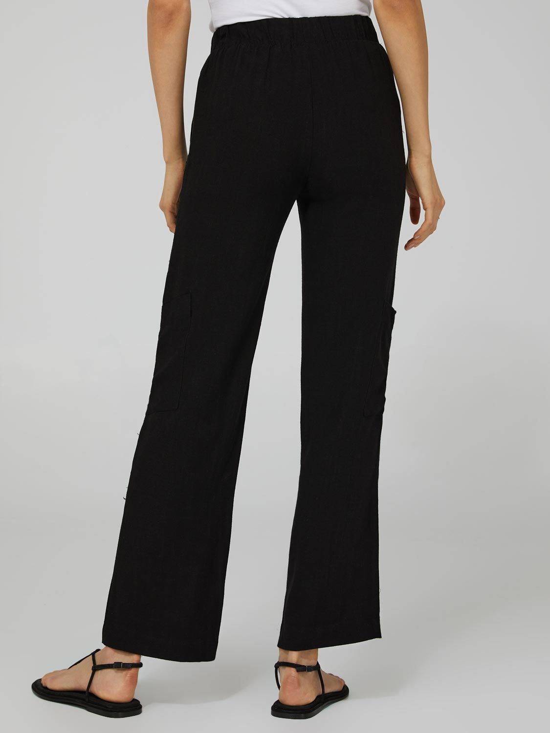 High-Waisted Wide Leg Cargo Pants sold by Suzy Shier product image thumbnail 4