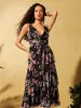 Floral Print V-Neck Fit & Flare Midi Dress sold by Suzy Shier
