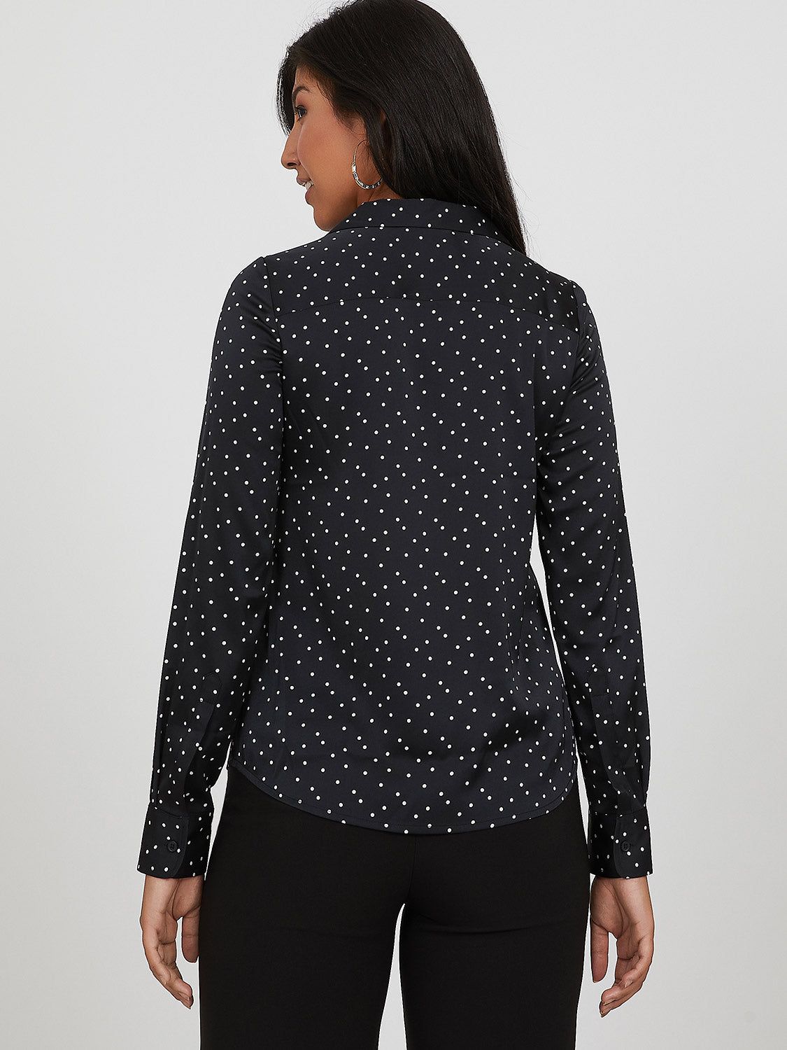 Long Sleeve Satin Blouse sold by Suzy Shier product image thumbnail 4