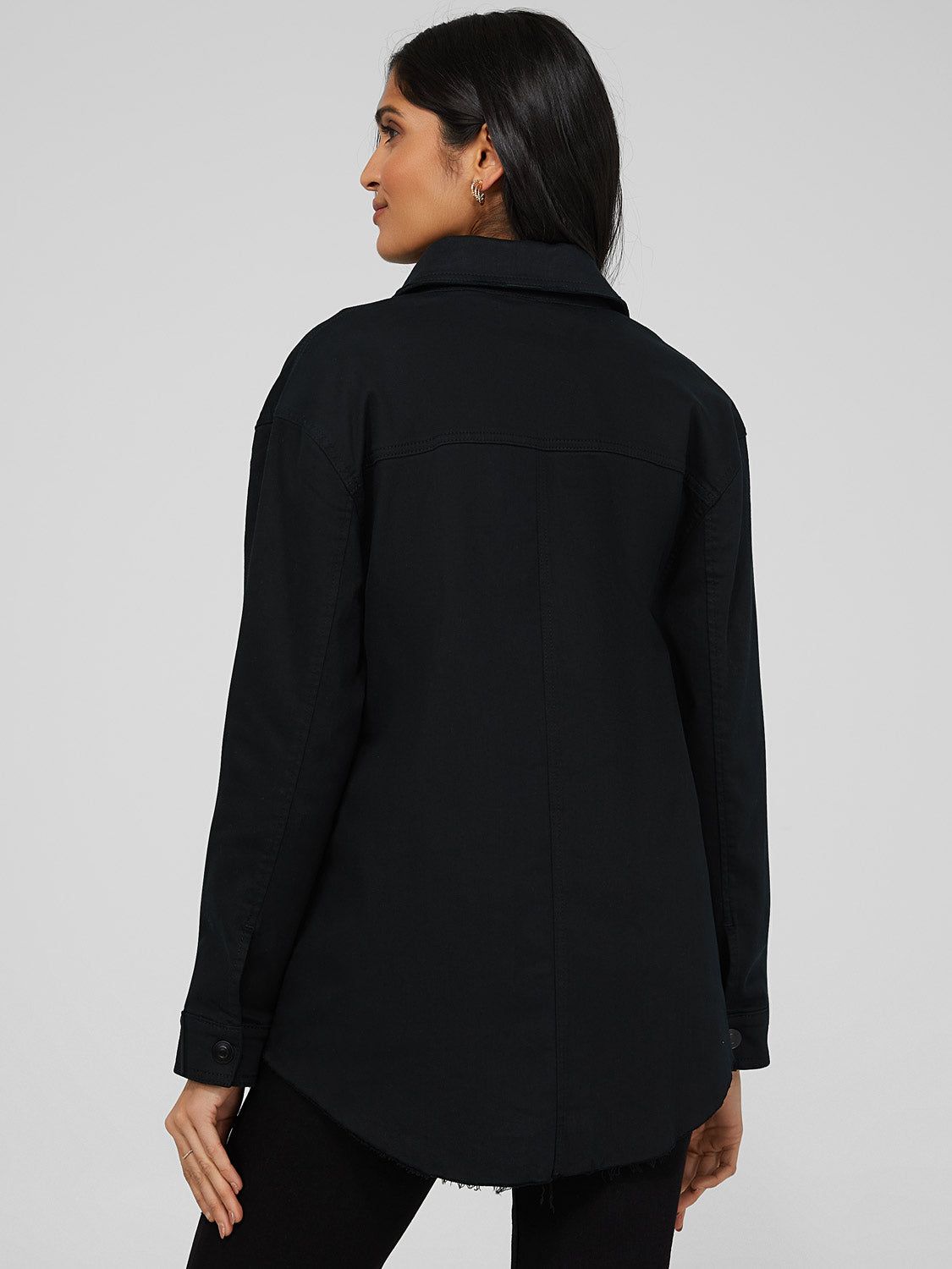 Dropped Shoulder Denim Shacket sold by Suzy Shier product image thumbnail 13