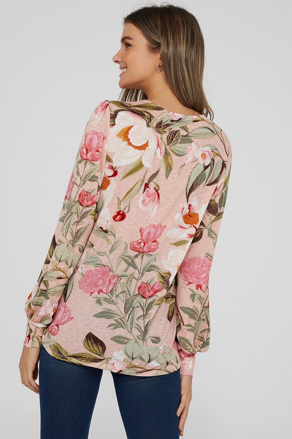 Keyhole Front Floral Print Top sold by Suzy Shier product image thumbnail 4