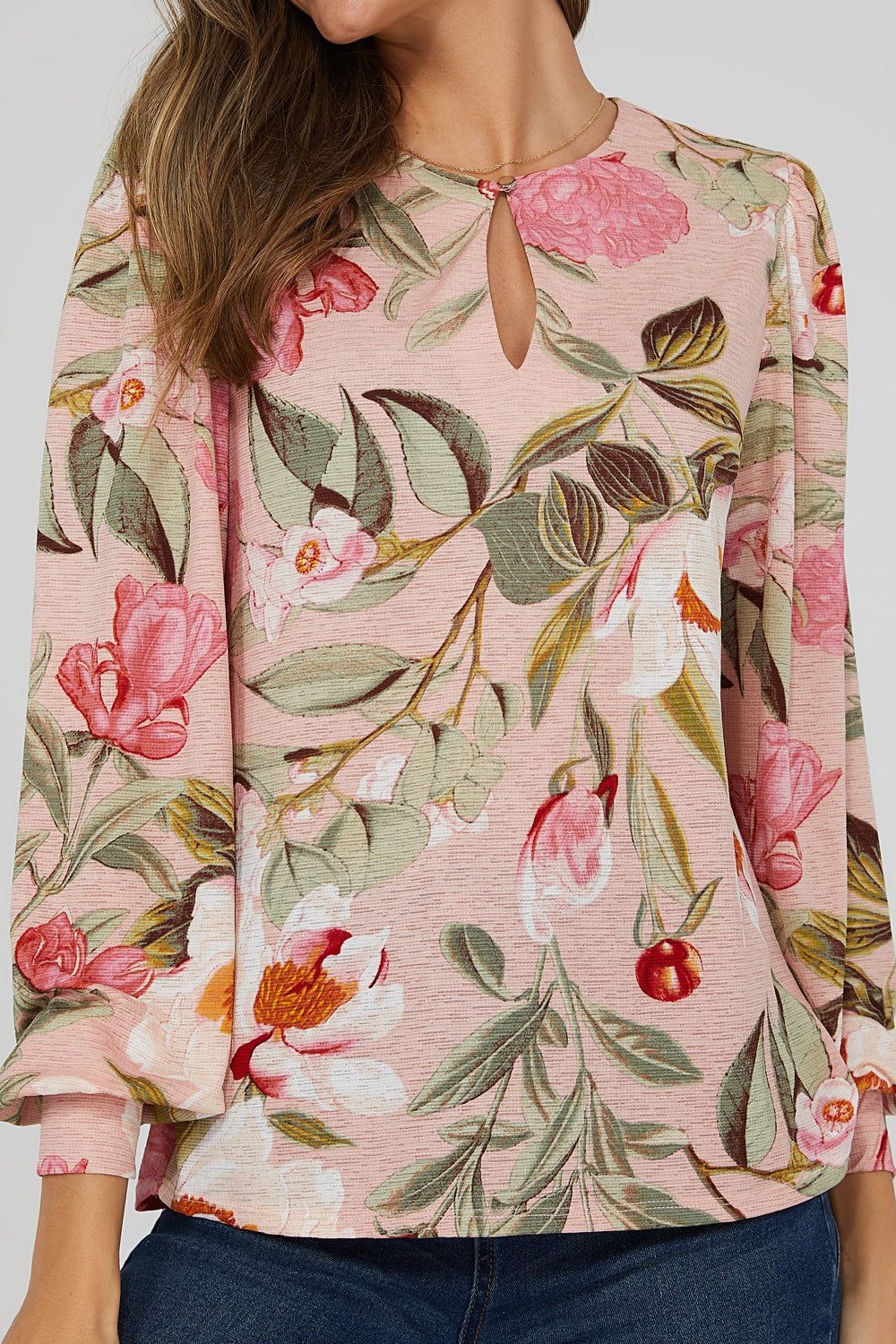 Keyhole Front Floral Print Top sold by Suzy Shier product image thumbnail 5