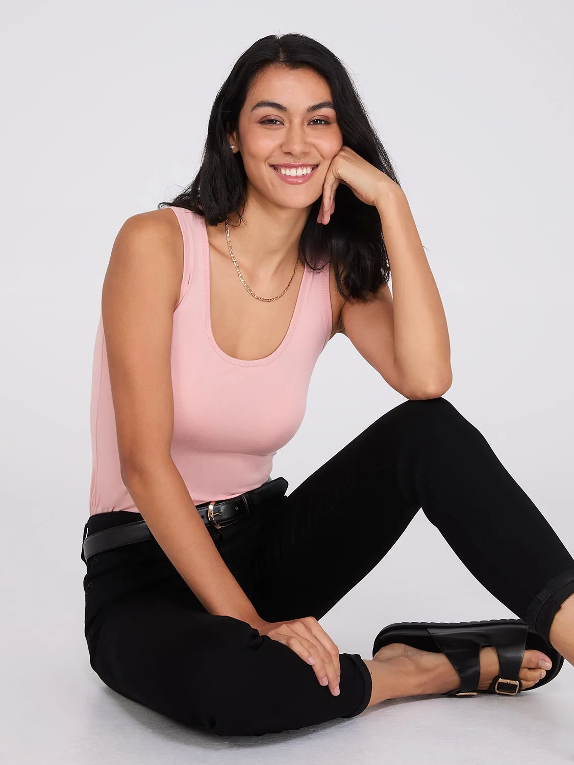 Scoop Neck Tank Top sold by Suzy Shier product image thumbnail 2