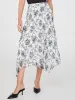 Printed Asymmetrical Hem Chiffon Skirt sold by Suzy Shier