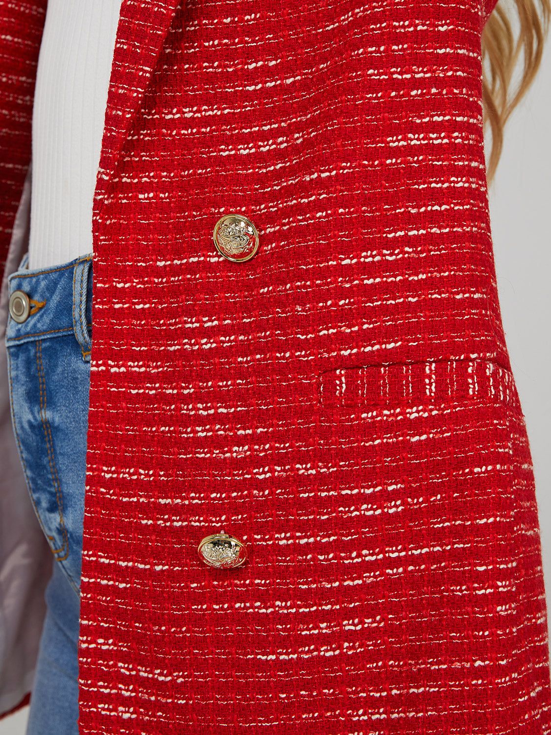 Boucle Double-Breasted Blazer sold by Suzy Shier product image thumbnail 7