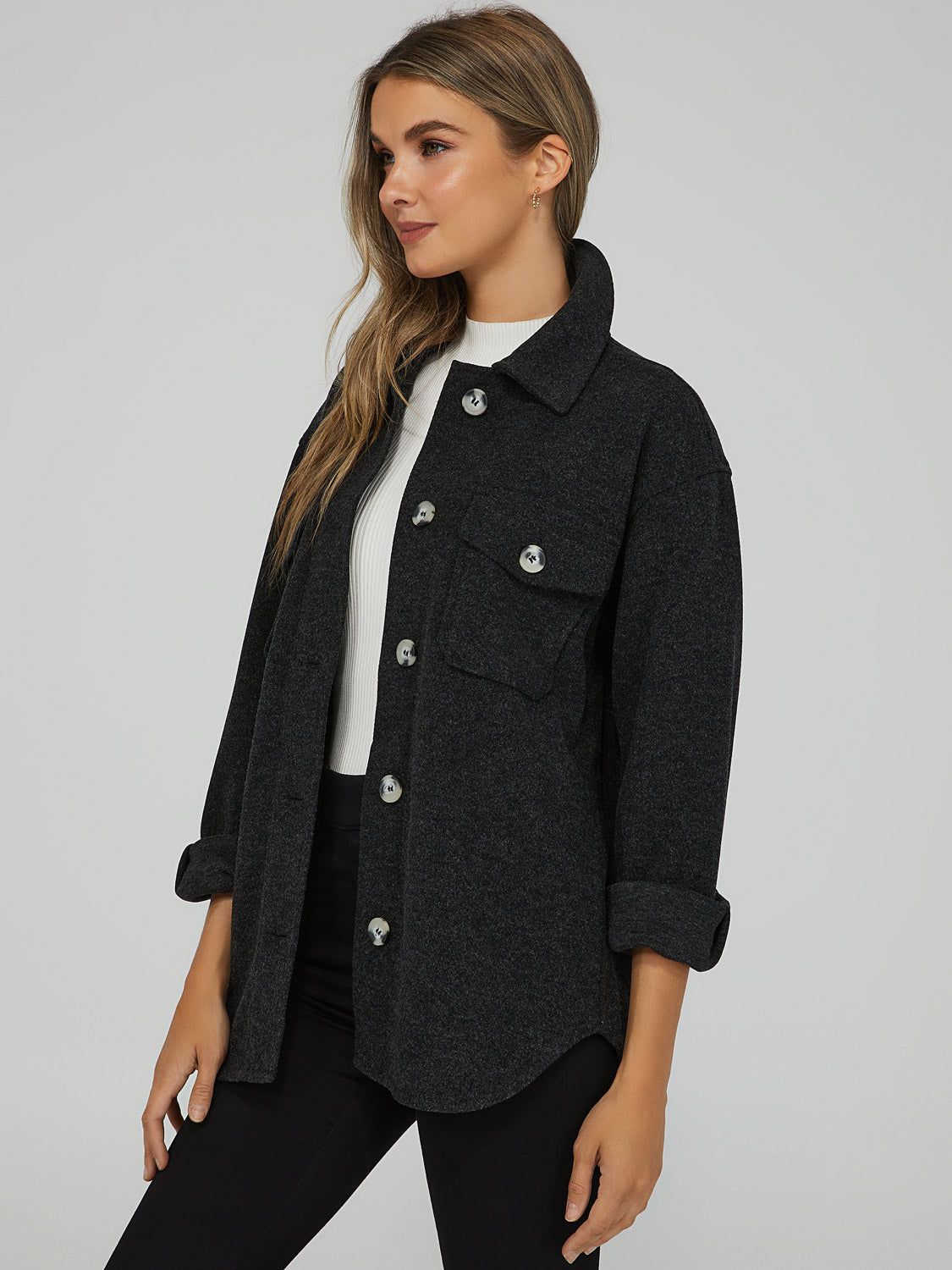 Classic Shacket sold by Suzy Shier product image thumbnail 2