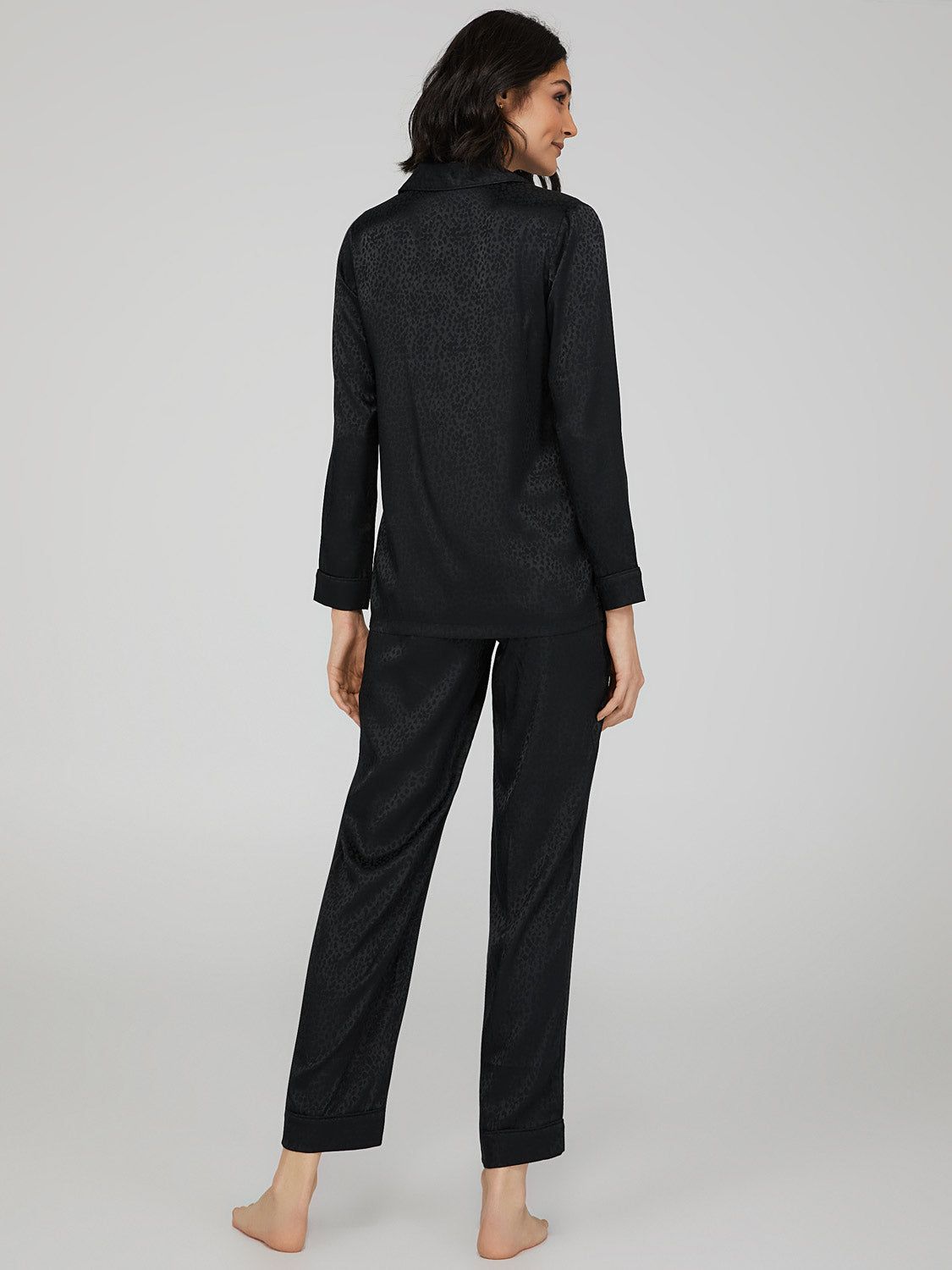 Satin Leopard Print PJ Set sold by Suzy Shier product image thumbnail 4