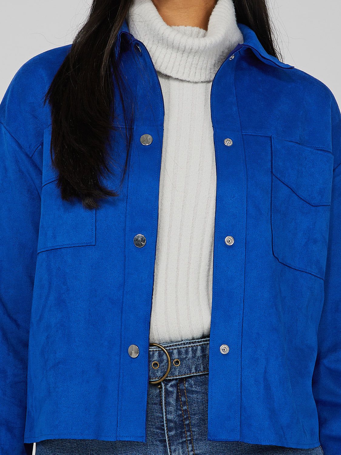 Cropped Suede Shacket sold by Suzy Shier product image thumbnail 11
