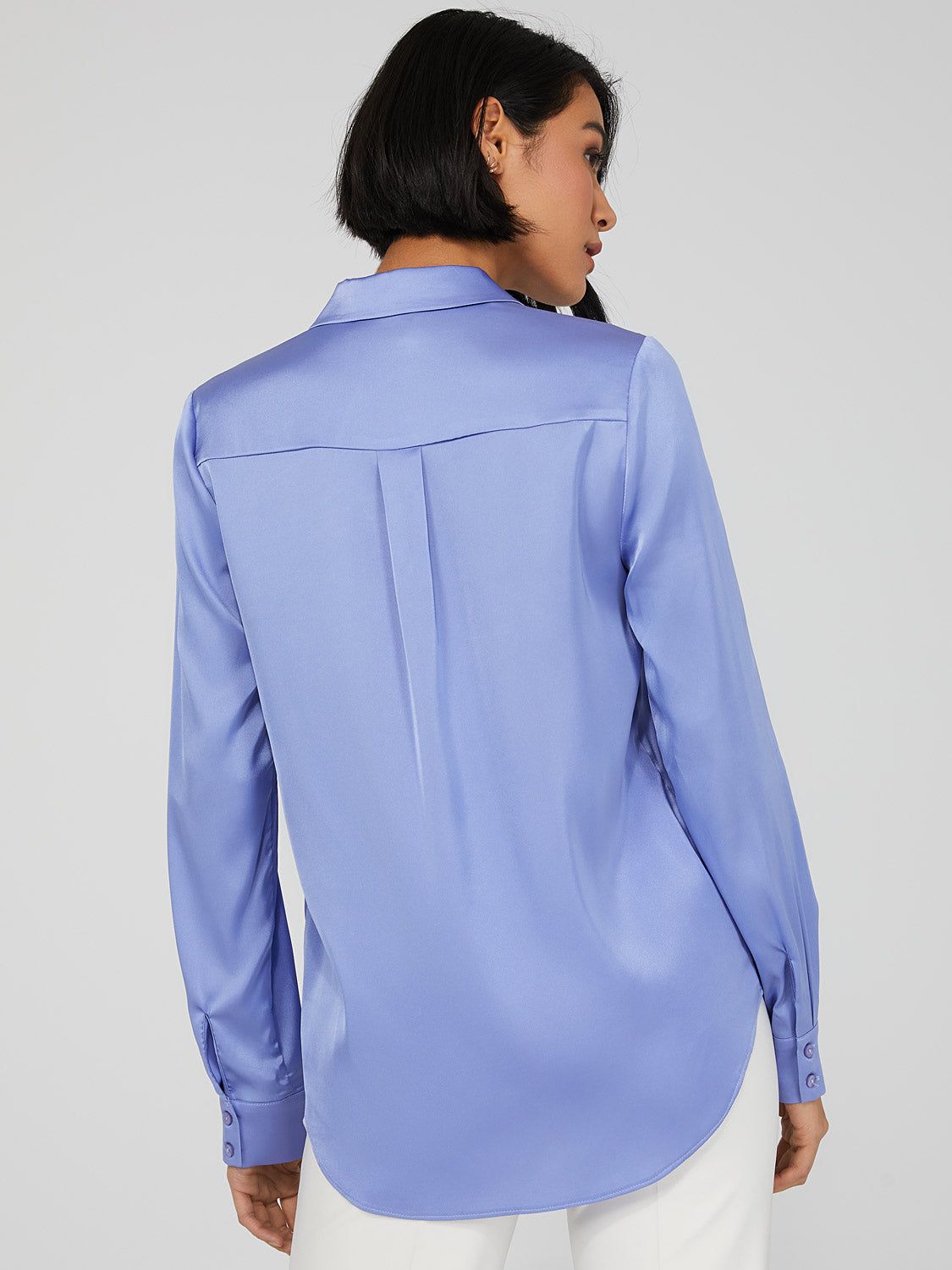 Long Sleeve Satin Blouse sold by Suzy Shier product image thumbnail 8