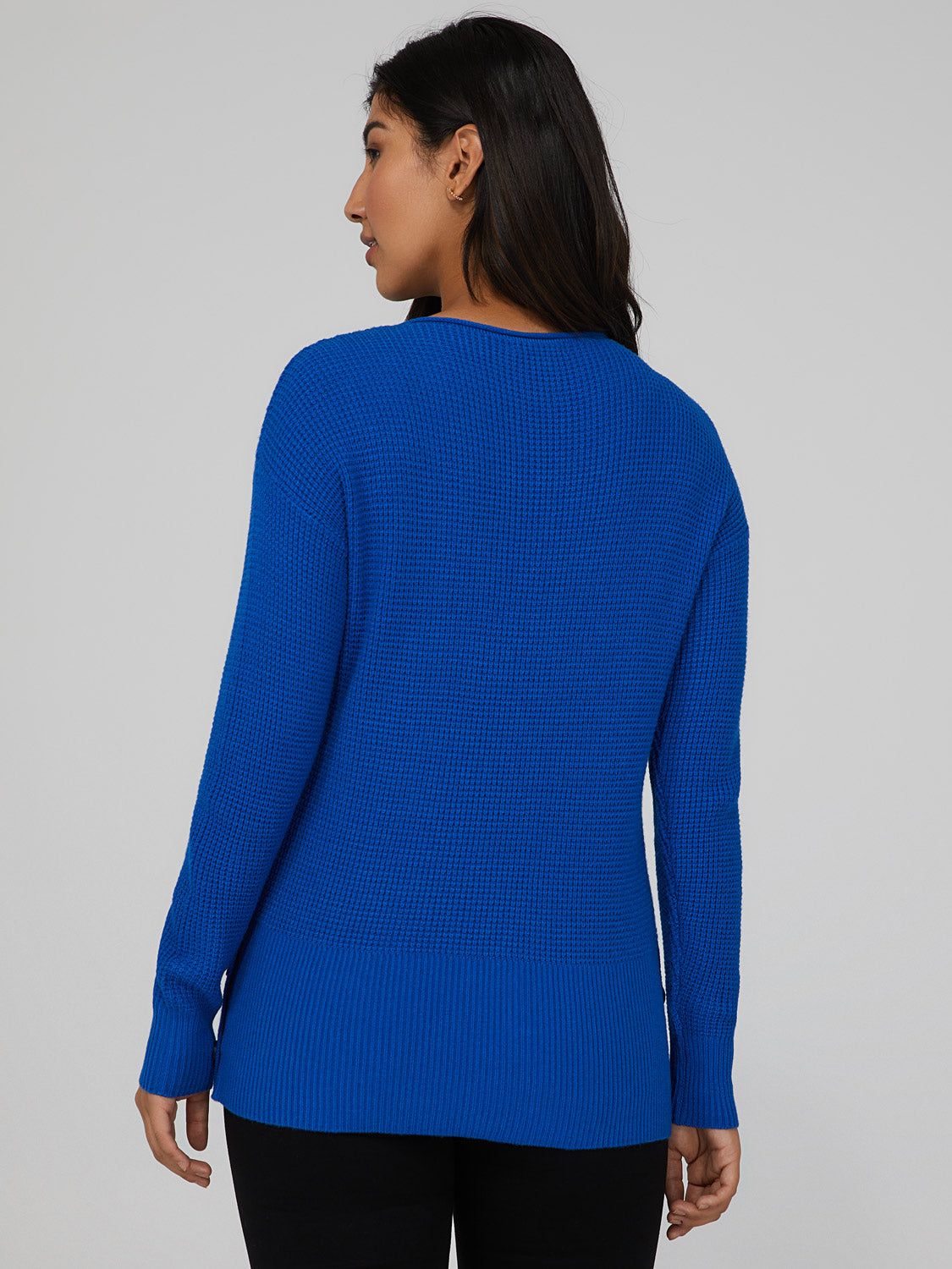 Waffle Knit Side Button Sweater sold by Suzy Shier product image thumbnail 8