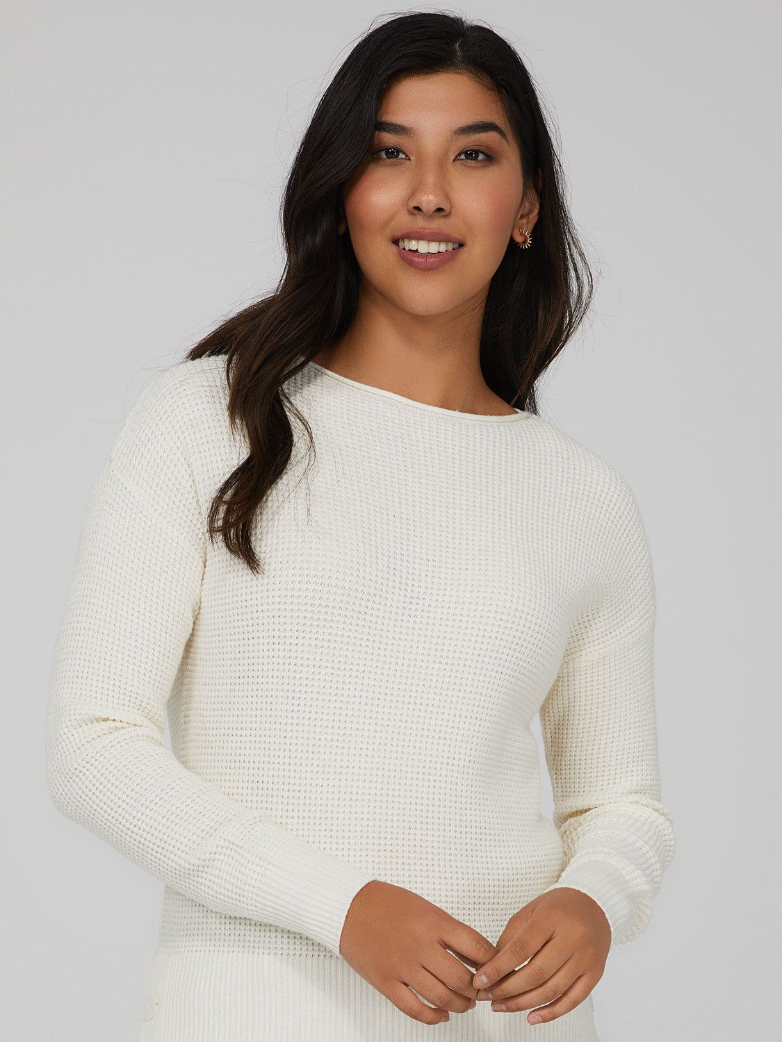 Waffle Knit Side Button Sweater sold by Suzy Shier product image thumbnail 9