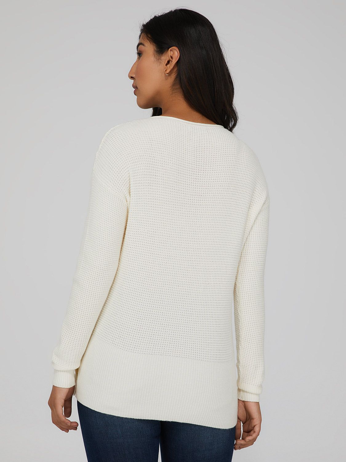 Waffle Knit Side Button Sweater sold by Suzy Shier product image thumbnail 12