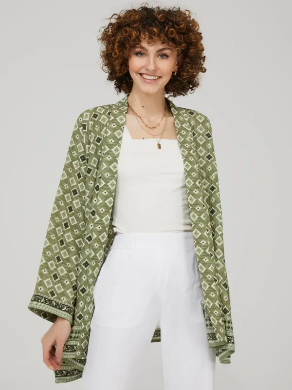 Ikat Print Crepe Kimono sold by Suzy Shier