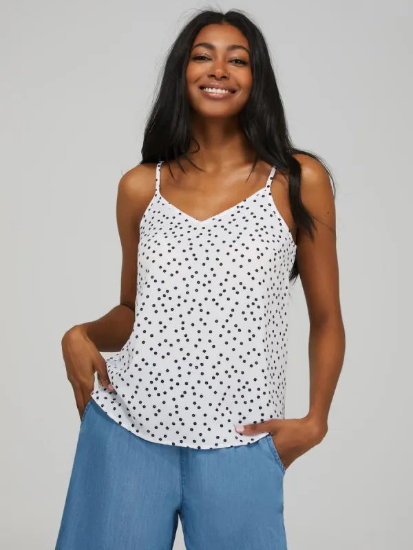 Printed Bubble Crepe Tank Top sold by Suzy Shier