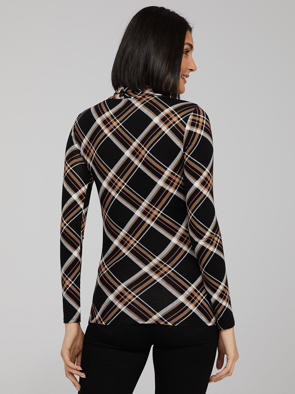 Plaid Turtleneck Top sold by Suzy Shier product image thumbnail 4