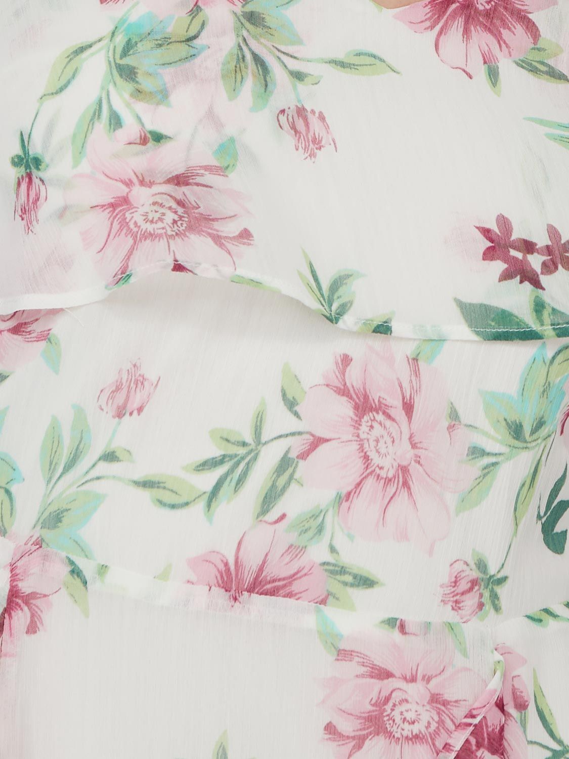 Floral Print Off-The-Shoulder Midi Dress With Ruffle Detail sold by Suzy Shier product image thumbnail 6