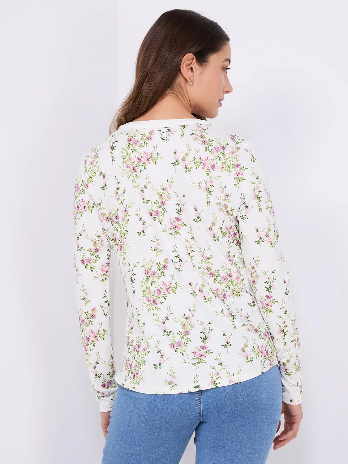Floral Print Notch Collar Top sold by Suzy Shier product image thumbnail 5