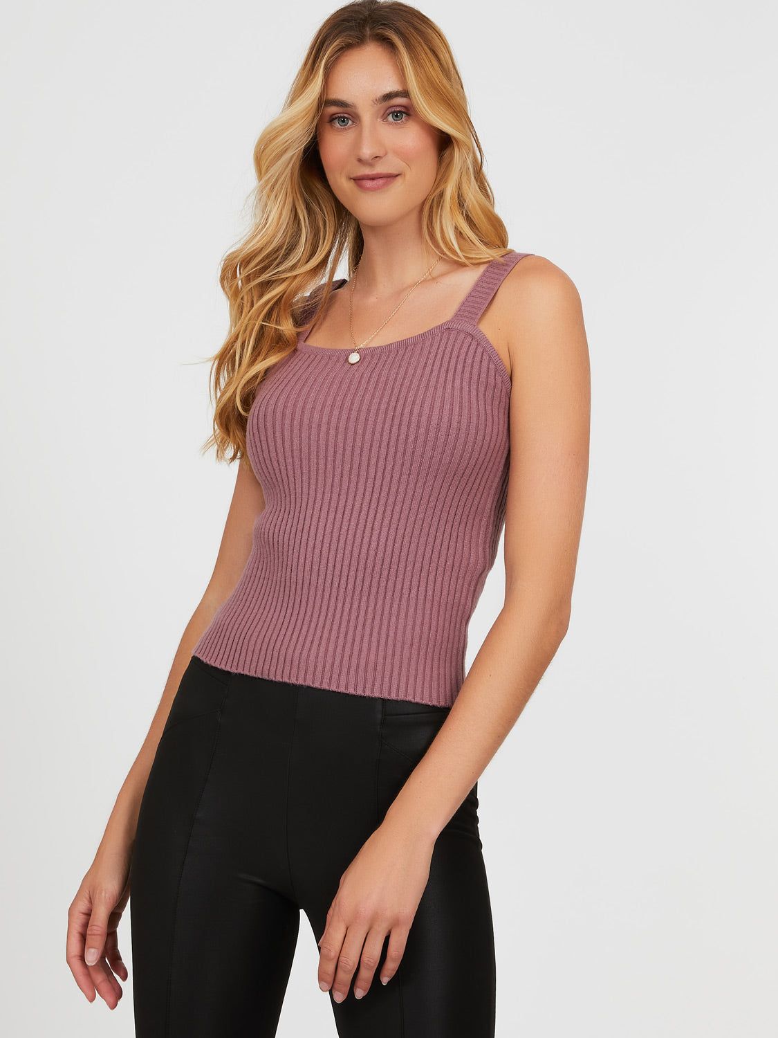 Ribbed Sweater Knit Tank Top sold by Suzy Shier
