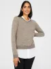 2-Fer Chiffon Long Sleeve Top sold by Suzy Shier