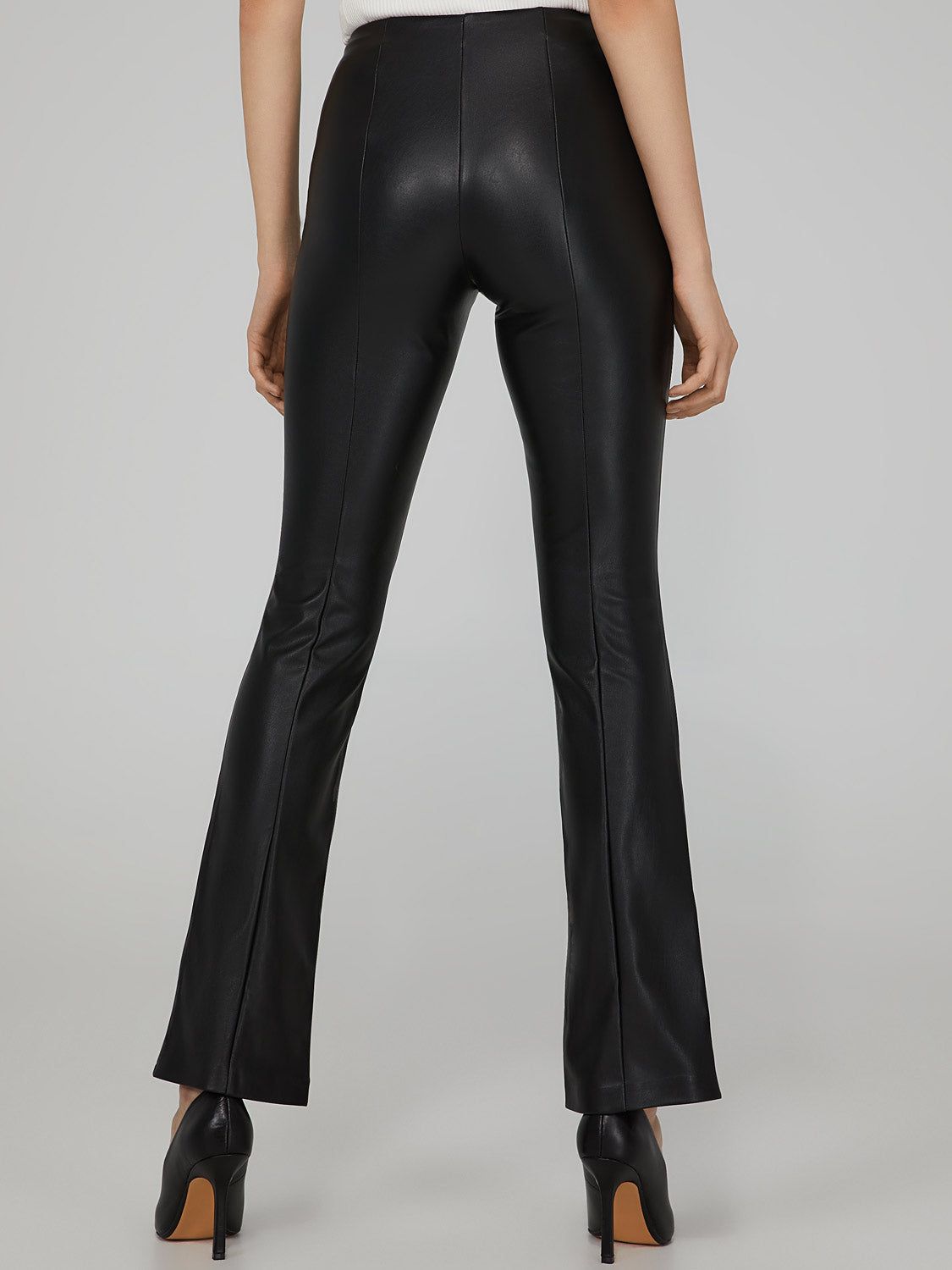 Faux Leather Split Hem Pants sold by Suzy Shier product image thumbnail 4