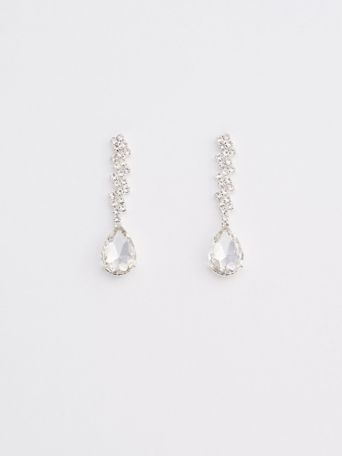 Jewelled Zig-Zag Tear Drop Earrings sold by Suzy Shier