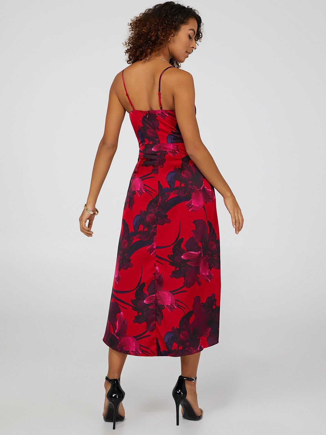 Cowl Neck Satin Midi Dress sold by Suzy Shier product image thumbnail 4