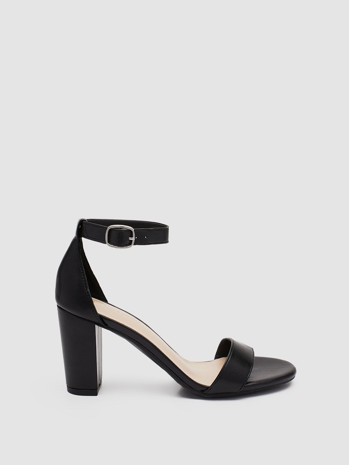 Faux-Leather Round Toe Block Heel Sandal sold by Suzy Shier product image thumbnail 5
