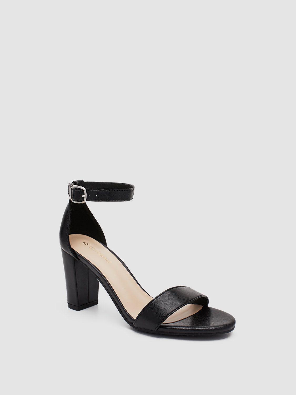 Faux-Leather Round Toe Block Heel Sandal sold by Suzy Shier product image thumbnail 6