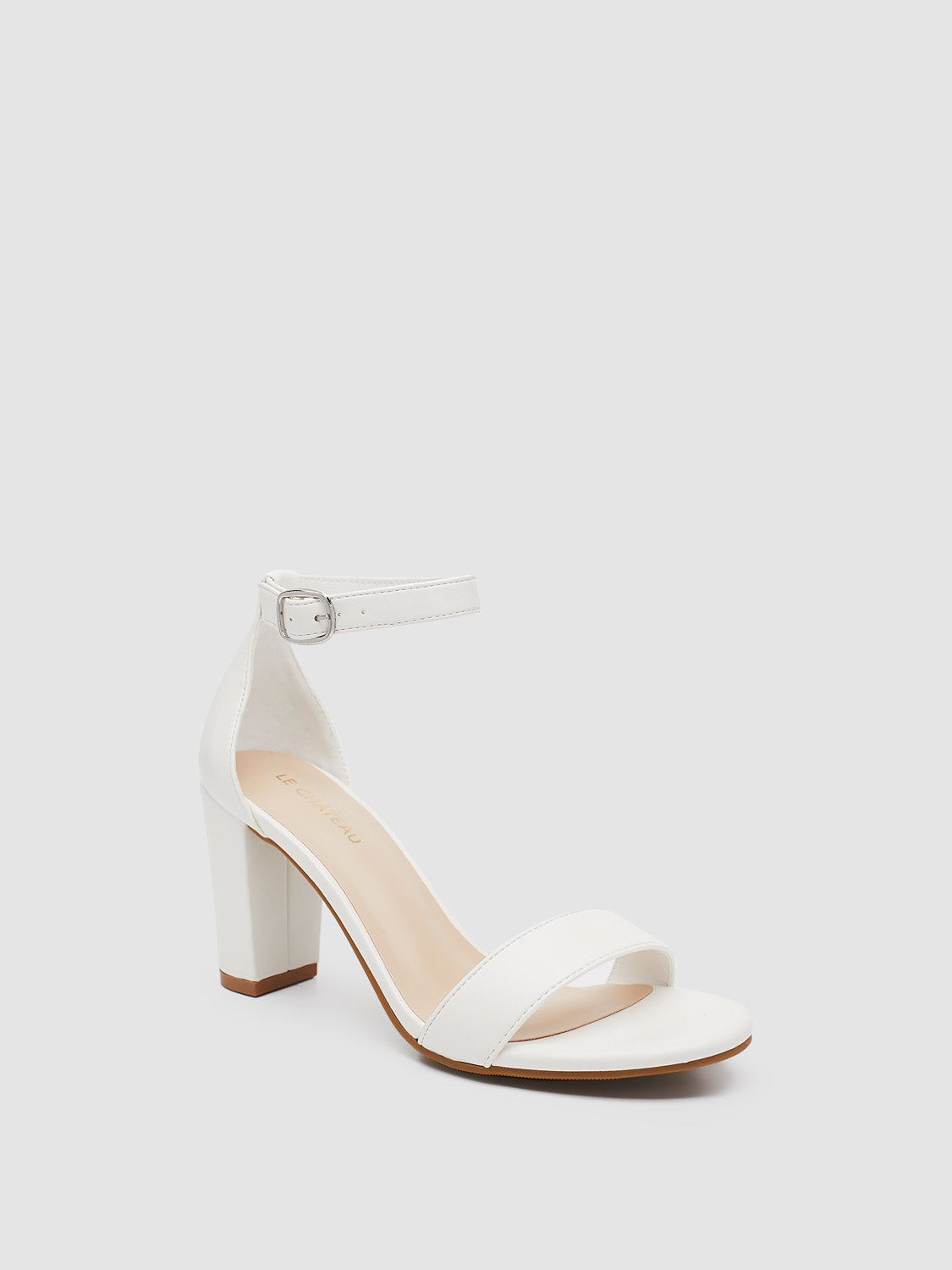 Faux-Leather Round Toe Block Heel Sandal sold by Suzy Shier product image thumbnail 2