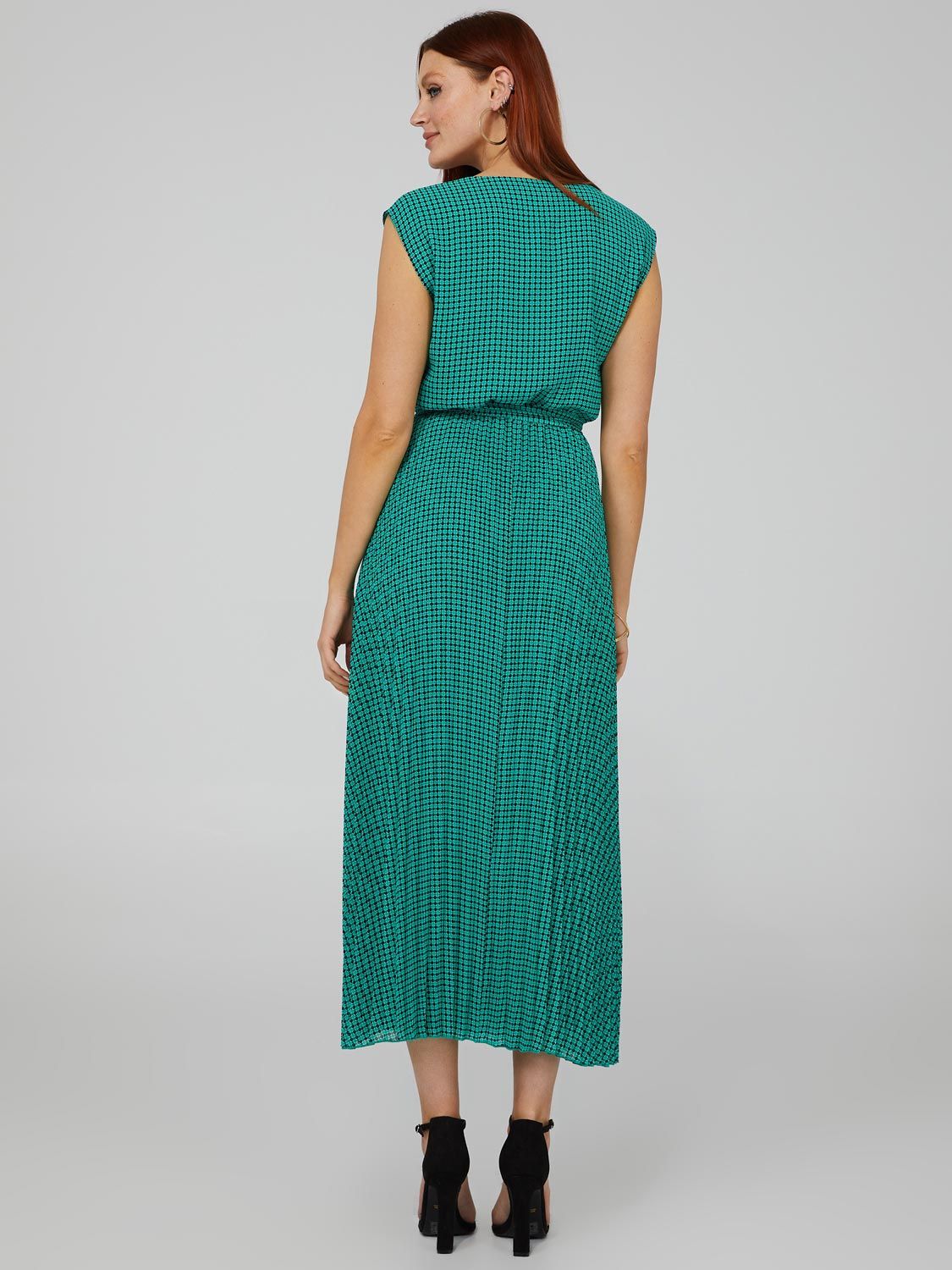 Printed Sleeveless Midi Dress With Pleated Skirt, The Lauren Dress sold by Suzy Shier product image thumbnail 6