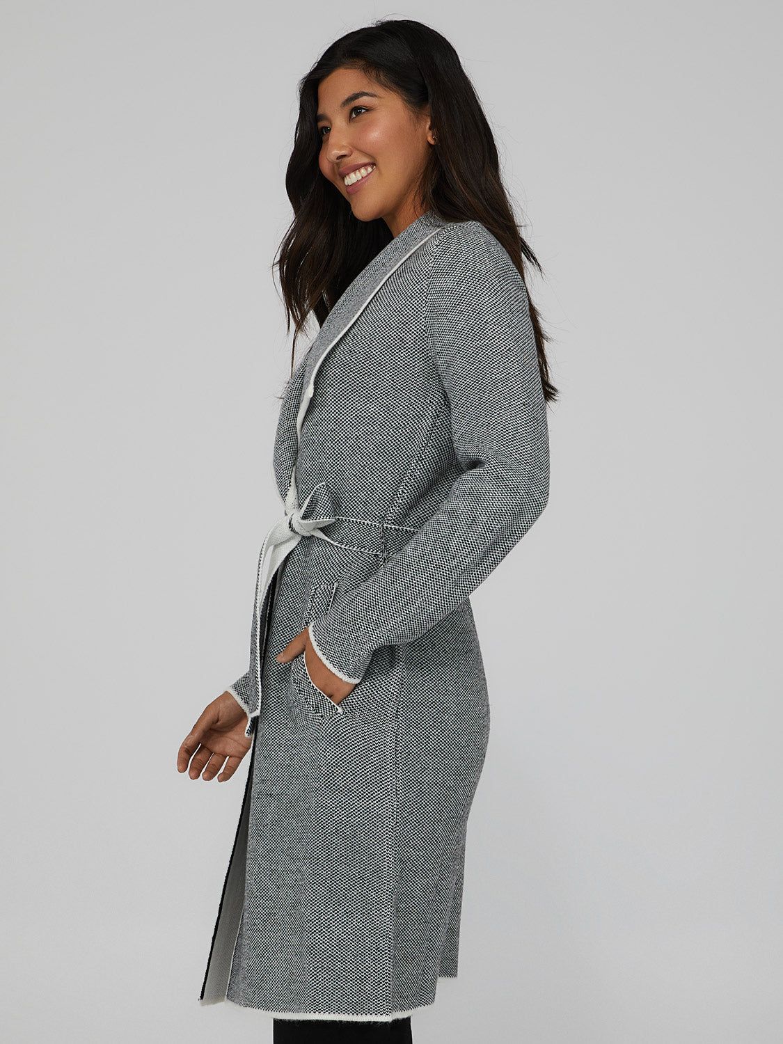 Belted Shawl Collar Sweater sold by Suzy Shier product image thumbnail 3