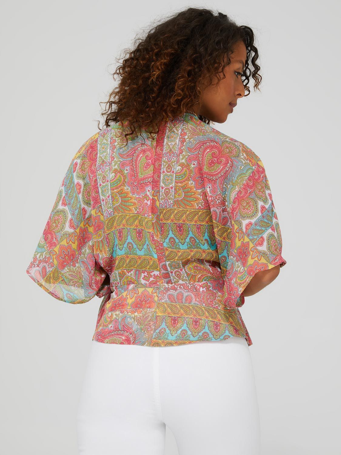Paisley Print Crossover Wrap Blouse sold by Suzy Shier product image thumbnail 4