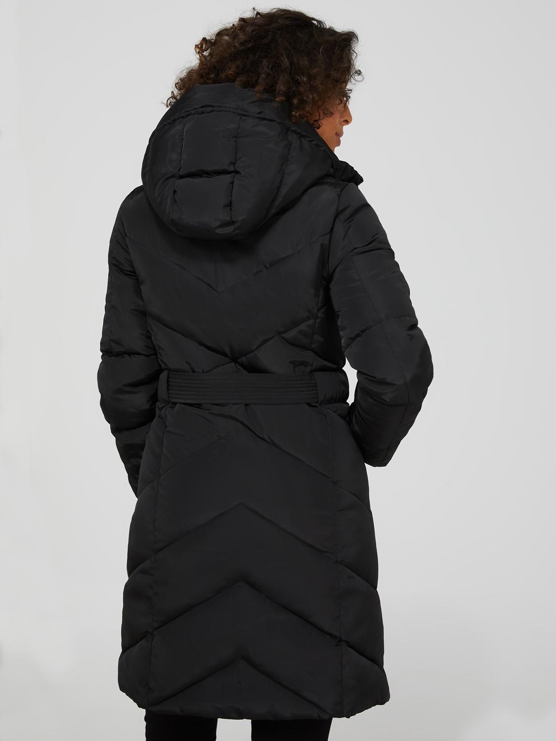 Mid-Length Belted Quilted Puffe sold by Suzy Shier product image thumbnail 5