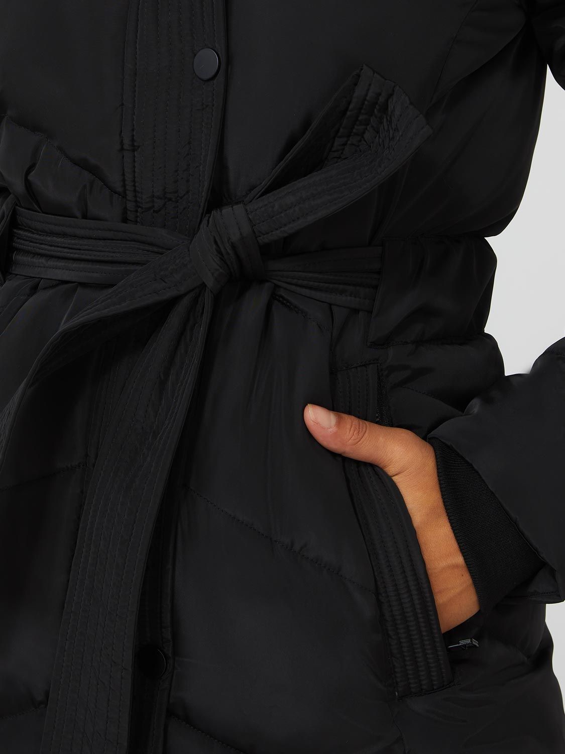 Mid-Length Belted Quilted Puffe sold by Suzy Shier product image thumbnail 6