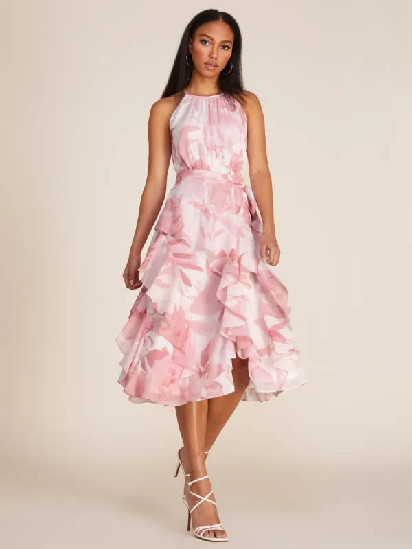 Floral Printed Halter Neck Midi Dress sold by Suzy Shier