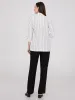 Striped 3/4 Sleeve Linen Blazer sold by Suzy Shier
