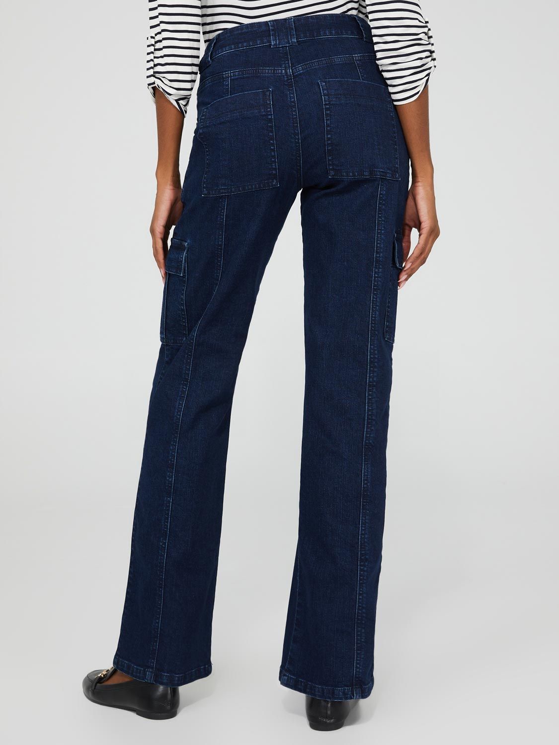 Straight Leg Denim Cargo Pants sold by Suzy Shier product image thumbnail 4