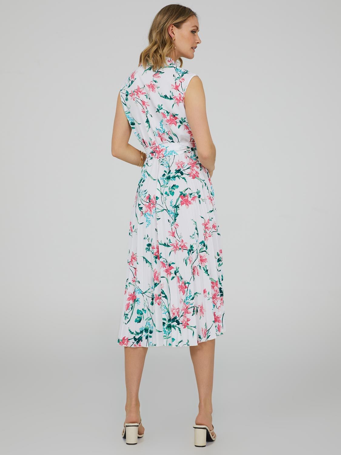 Printed Collared Midi Dress With Pleated Skirt sold by Suzy Shier product image thumbnail 5