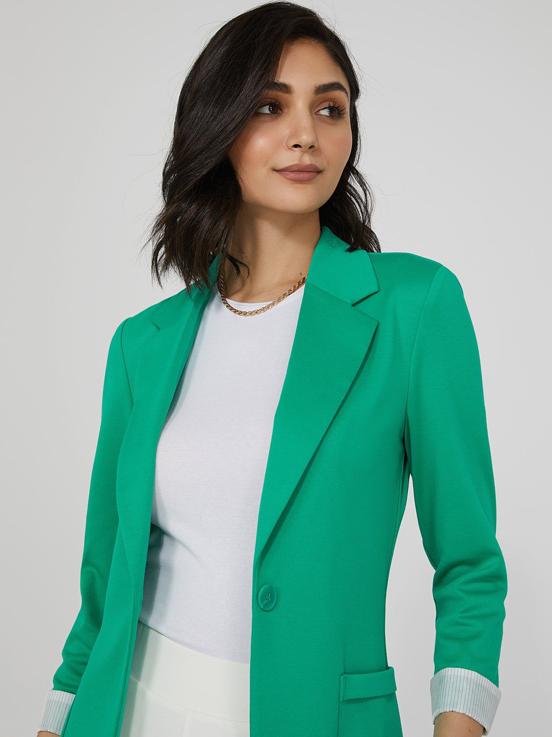 3/4 Cuffed Sleeve Blazer sold by Suzy Shier product image thumbnail 6